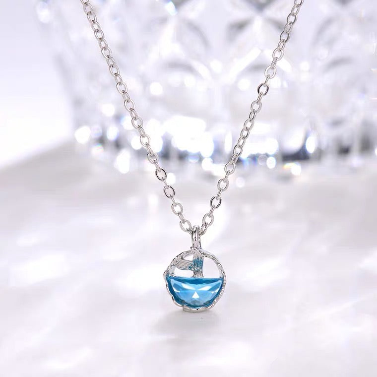 Blue Mermaid Tears Necklace