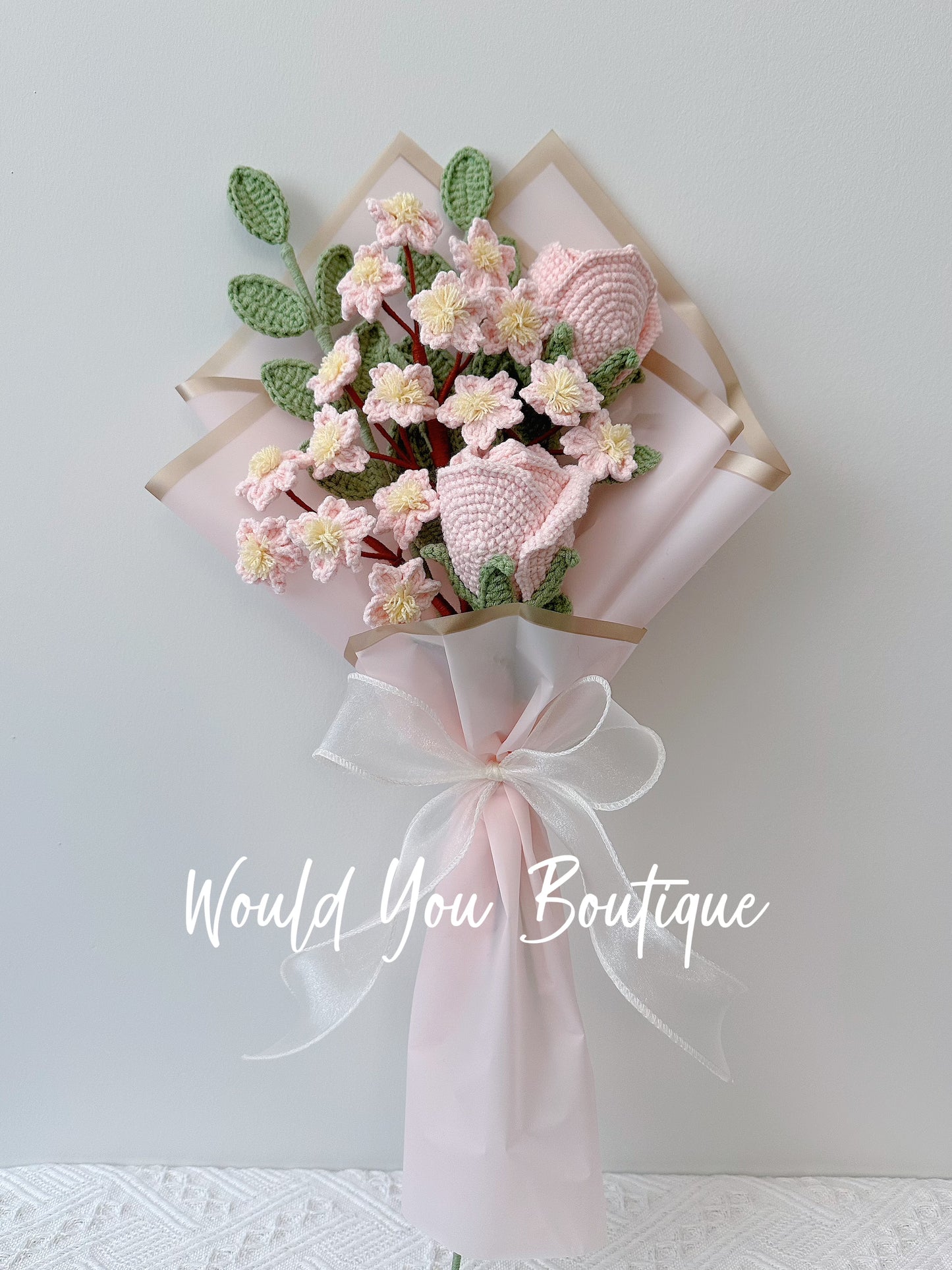 Rosy Cherry Blossom Bouquet