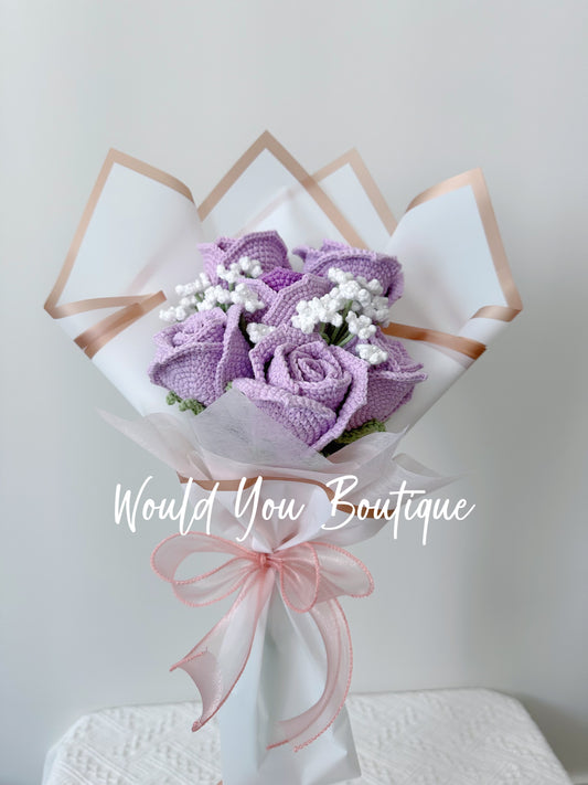 Purple Rose Bouquet