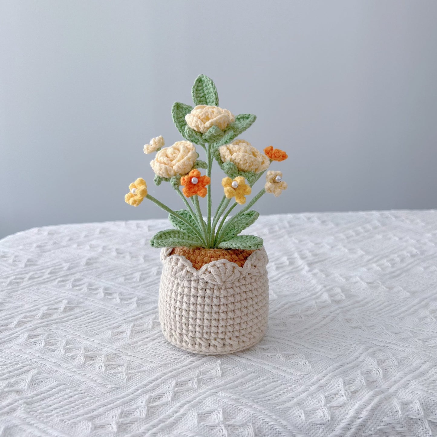 Rose & Baby's Breath Pot