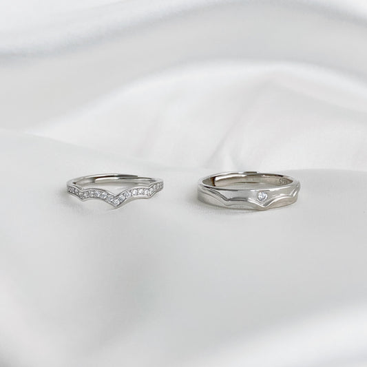 Love Wave S925 Couple Rings