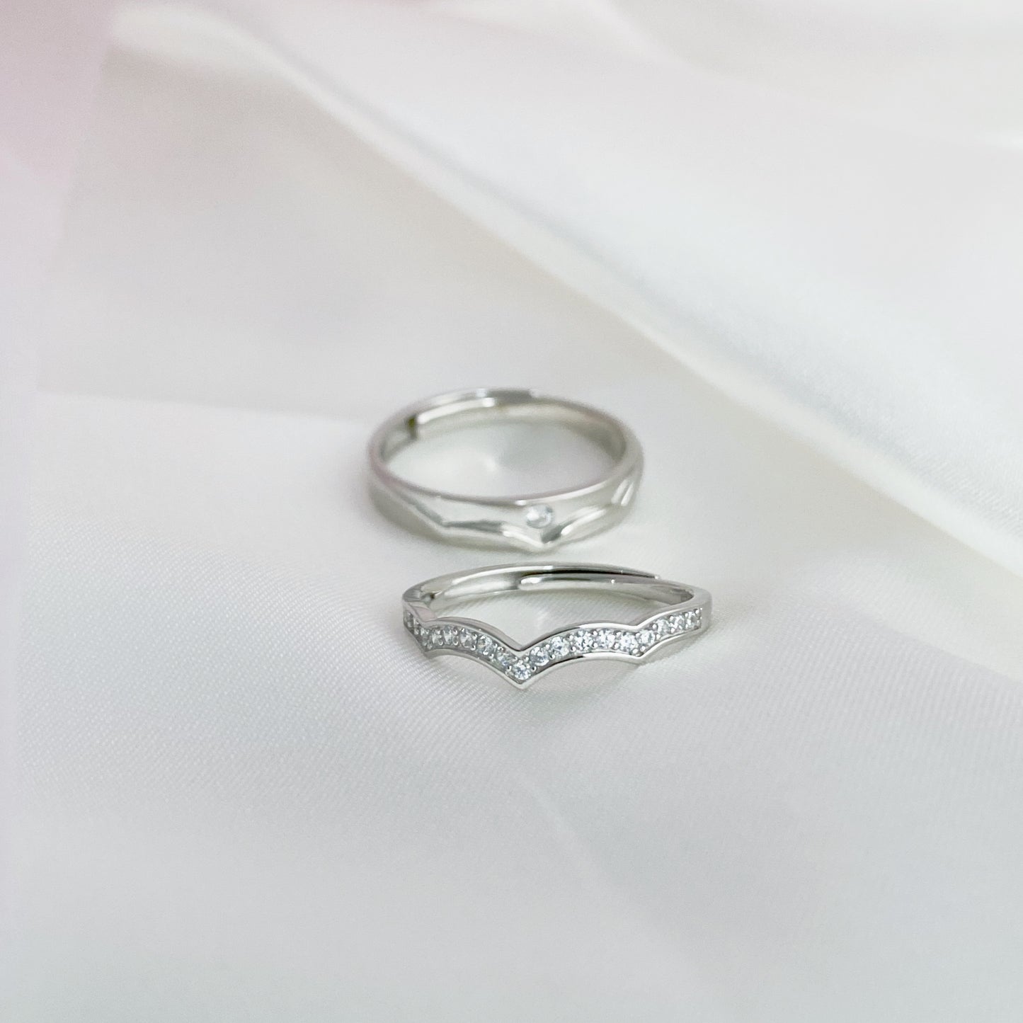 Love Wave S925 Couple Rings