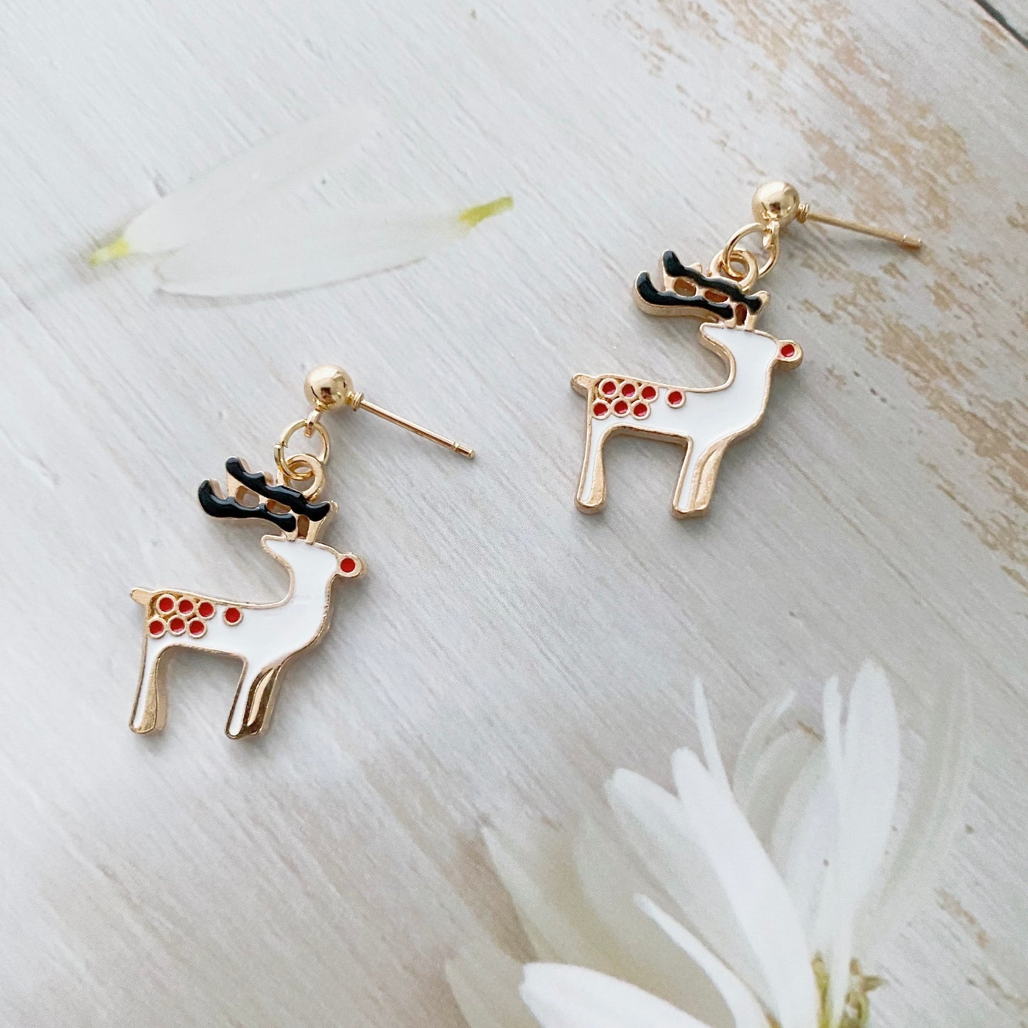 Cute Moose Christmas Earrings