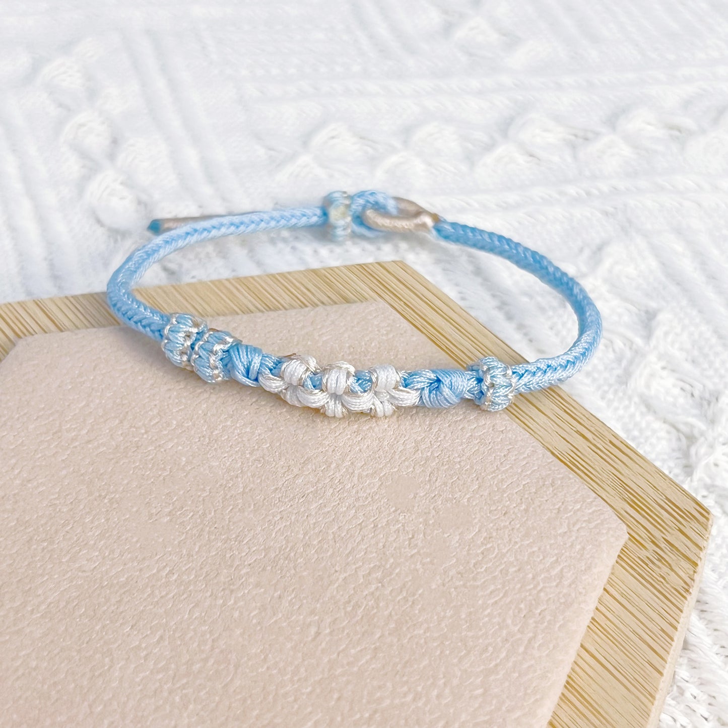 Peach Blossom Braided Bracelet