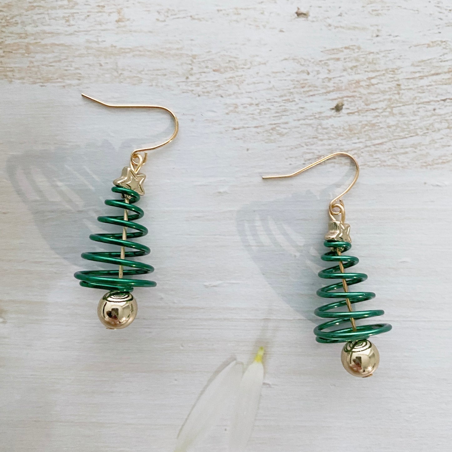 Spiral Christmas Tree Earrings